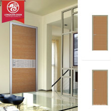 Portas de madeira composta de MDF de entrada barata com acesso único para proprietários ou empreiteiros